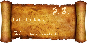 Heil Barbara névjegykártya